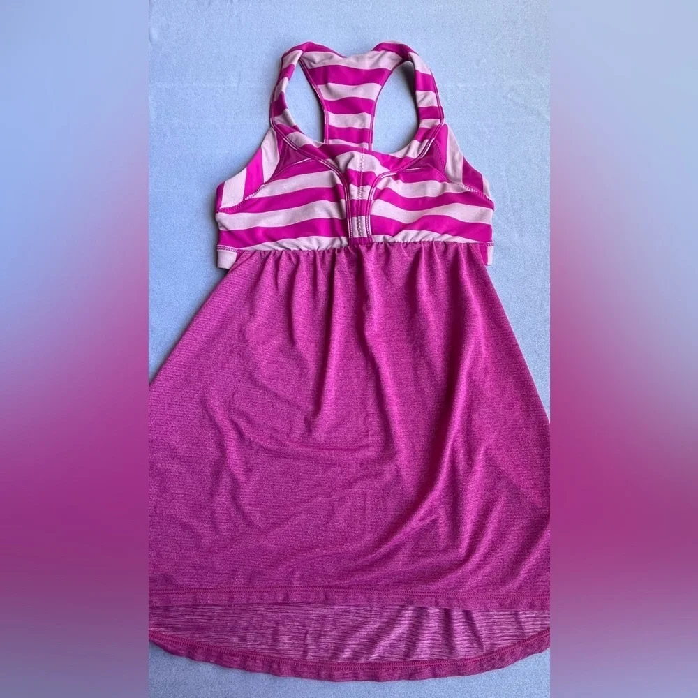 Lululemon Athletica Pink Striped Tank Top